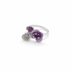 Statement Flower 925 Silver Ladies Ring