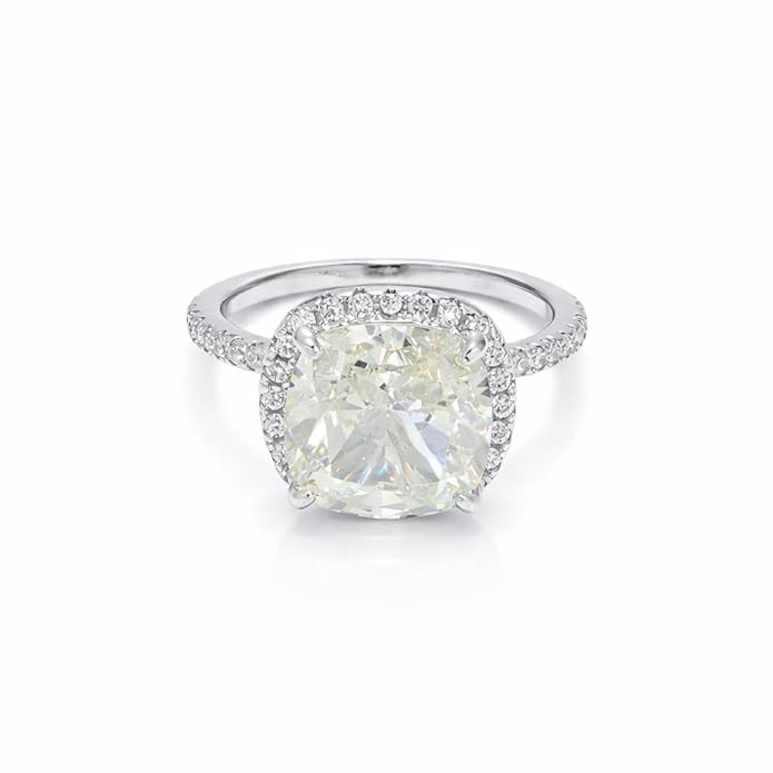SIGOR 925 Silver Cushion Halo Ring