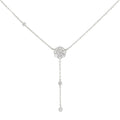 SIGOR 925 Silver Blooming Radiance Drop Chain Pendant