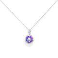 SIGOR 925 Silver Mystic Blue Star Pendant Necklace