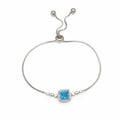 SIGOR 925 Silver Aqua Radiance Bracelet
