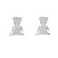 SIGOR 925 Silver Pavé Curve Stud Earring