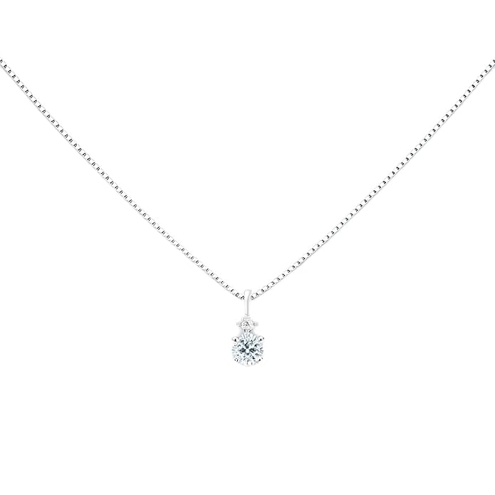 SIGOR 925 Silver Solitaire Round Pendant Chain