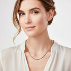 Rose Tone Shine Silver Chain