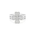 SIGOR 925 Silver Heartshine Ring Set