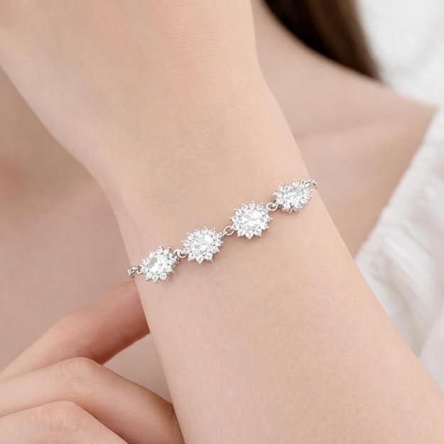 SIGOR 925 Silver Celeste Bloom Bracelet