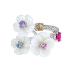 SIGOR 925 Silver Blossom Symphony Ring