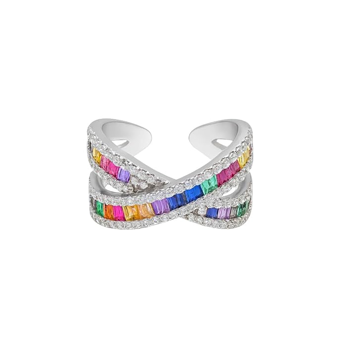 SIGOR Rainbow Infinity Band Ring