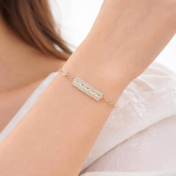 SIGOR 925 Silver Rose-Tone Dainty Bracelet