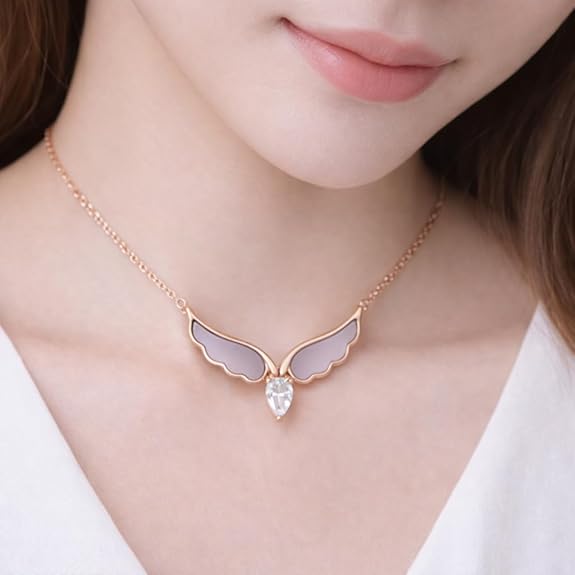 SIGOR 925 Silver Angel Wing Pendant Chain