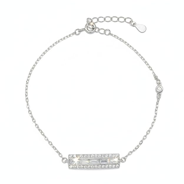 SIGOR 925 Silver Lumiere Bar Bracelet