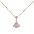 SIGOR 925 Silver Radiant Fan Chain Pendant