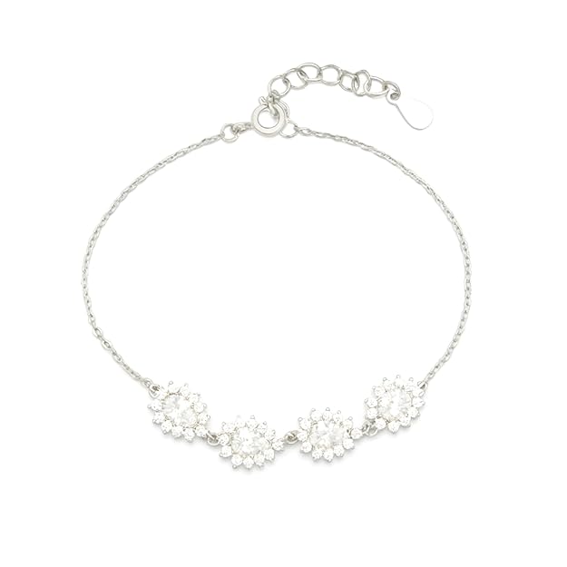 SIGOR 925 Silver Celeste Bloom Bracelet