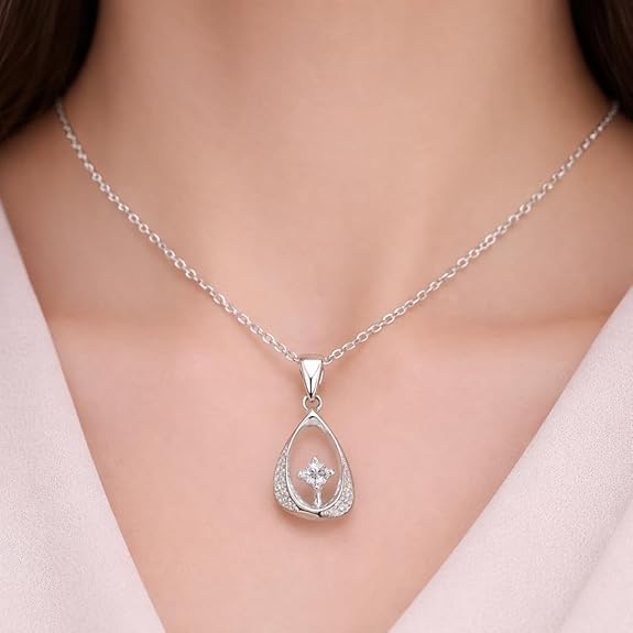 SIGOR 925 Silver GraceDrop Chain Pendant