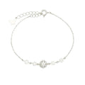 SIGOR 925 Silver Floral Sparkle Bracelet for Women
