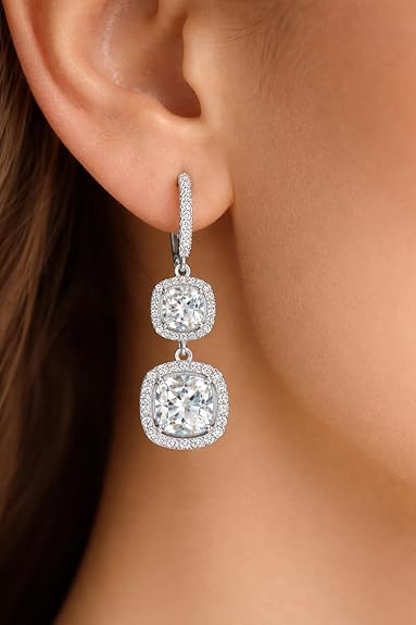 Royal Glow 925 Silver Drop Earrings
