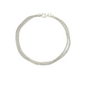 SIGOR 925 Silver Multi-Strand Woven Chain Bracelet