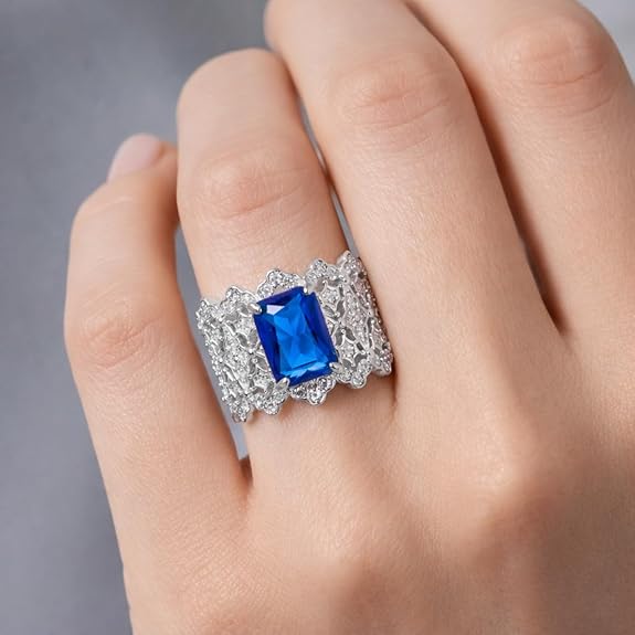 SIGOR 925 Silver Ocean Empress Ring