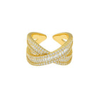 SIGOR 925 Silver Infinity Cross Adjustable Ring