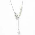 Pearl Cascade Bow Pendant