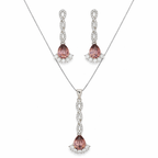 Rosé Infinity Drop Chain Pendant Set