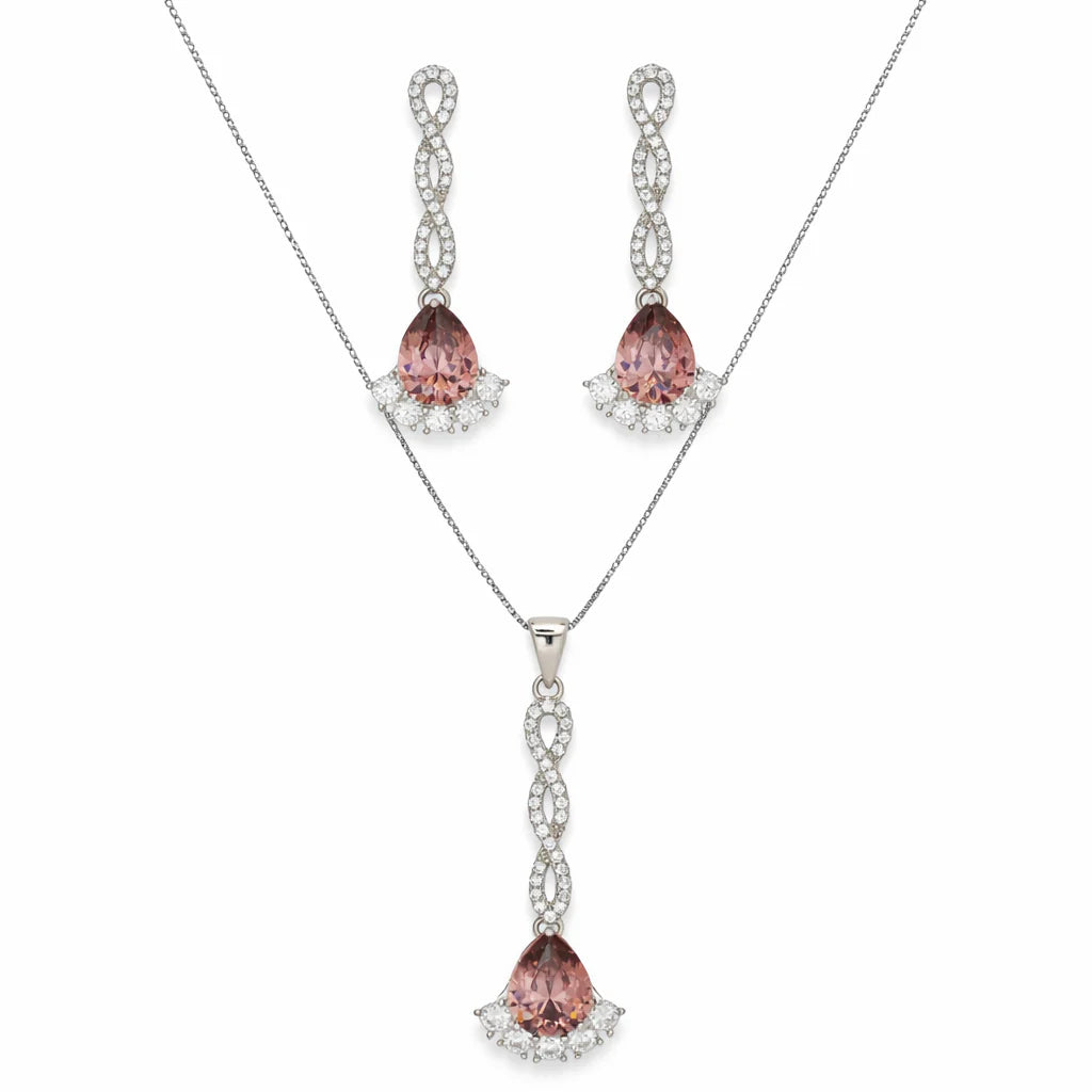 Rosé Infinity Drop Pendant Set Without chain