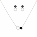 Silver Noir Luxe Pendant Set