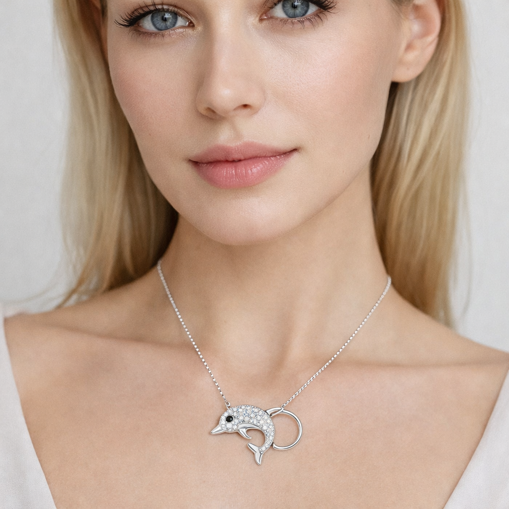Silver Blush Belly Teddy Chain Pendant