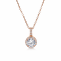Rose Halo Solitaire Pendant
