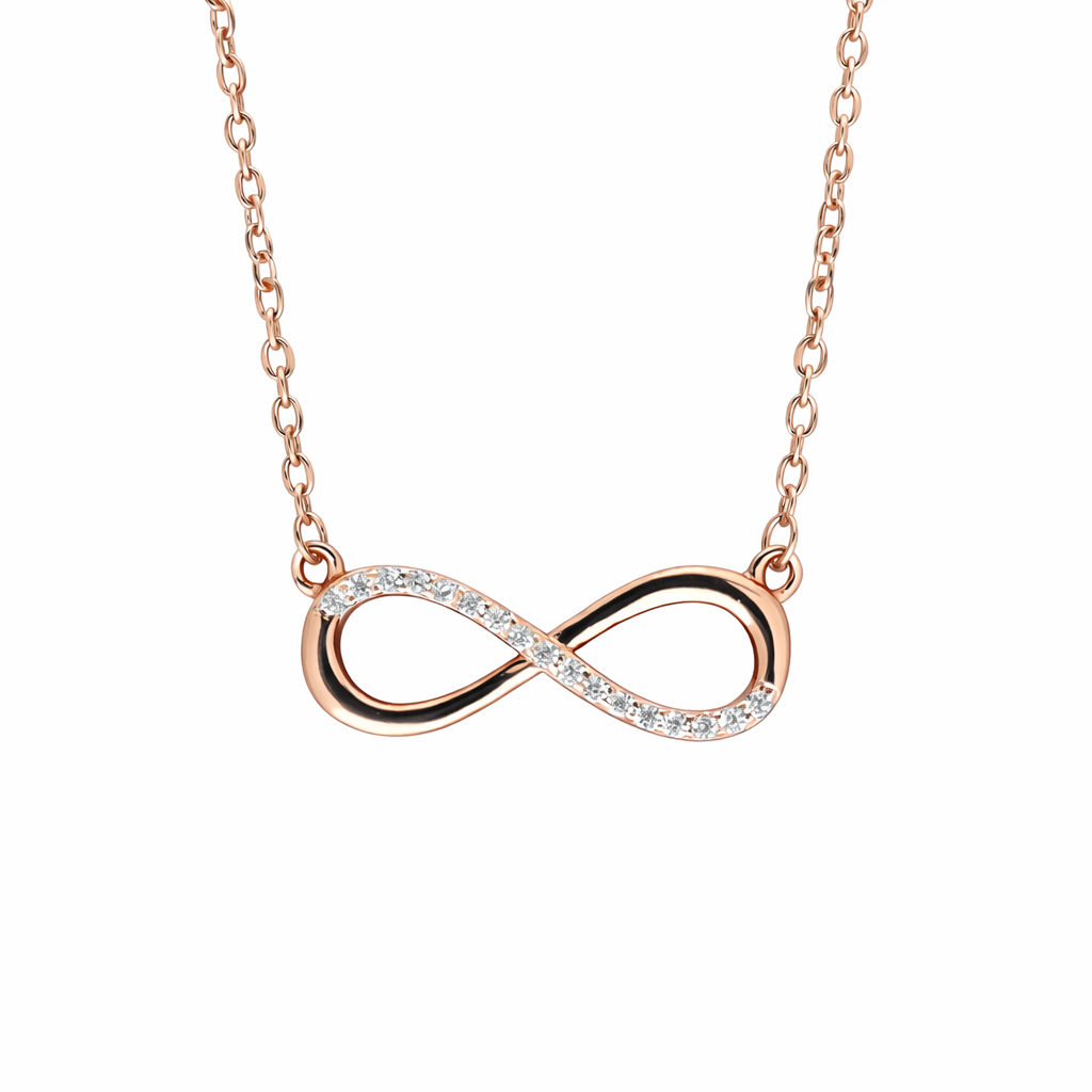 Rose Gold Infinity Spark Pendant