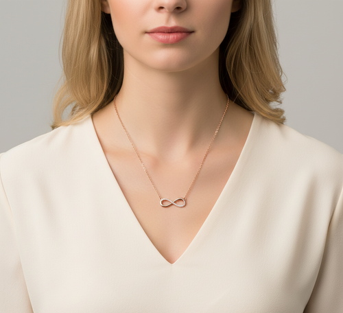 Rose Gold Infinity Spark Pendant