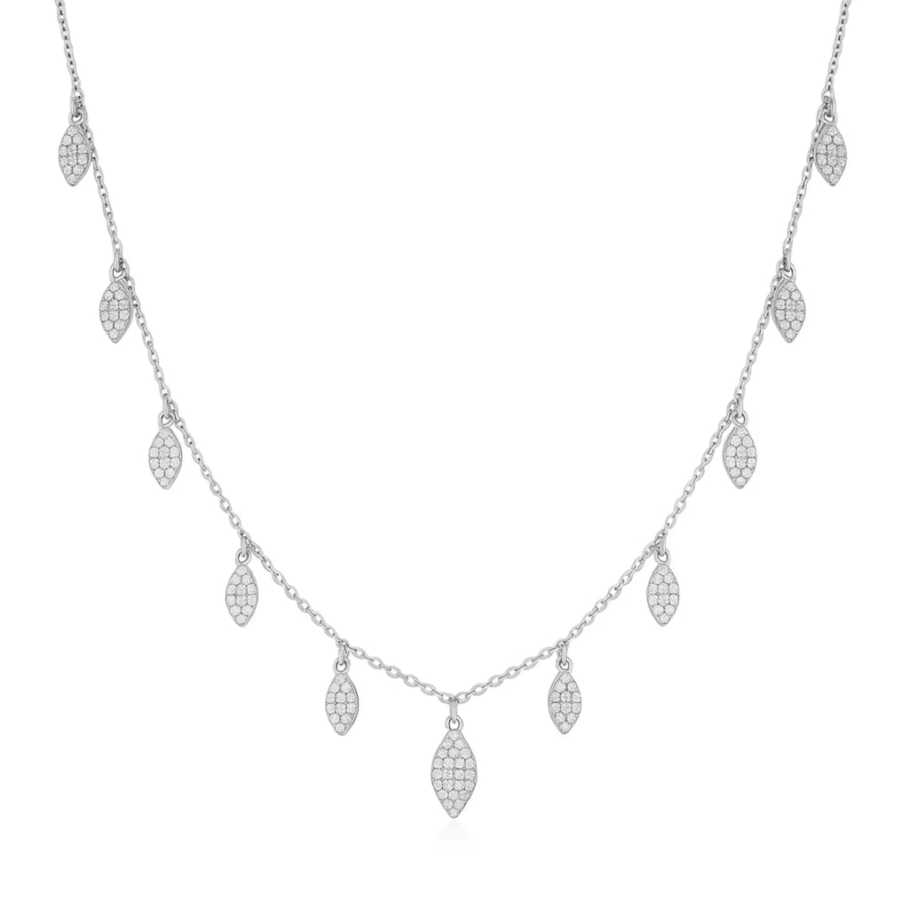 Silver Whispering Leaves Chain Pendant