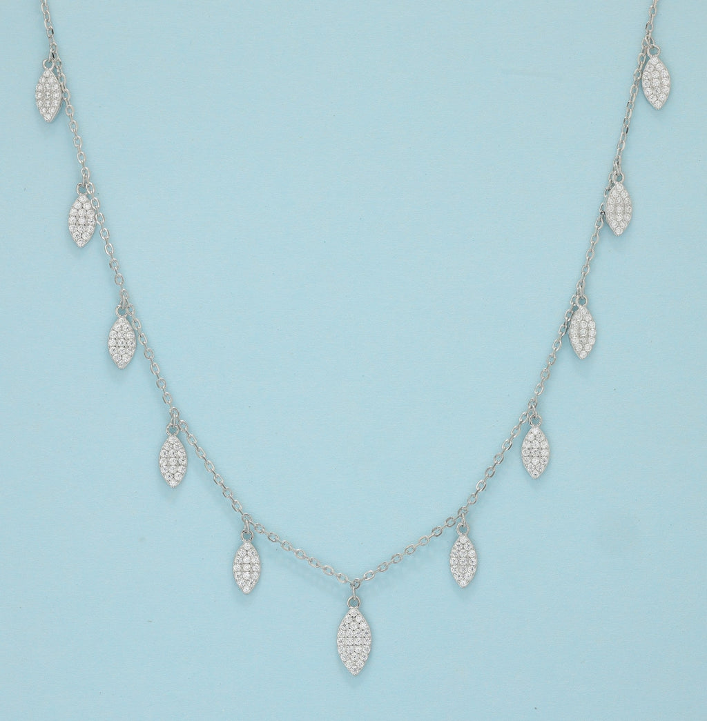 Silver Whispering Leaves Chain Pendant