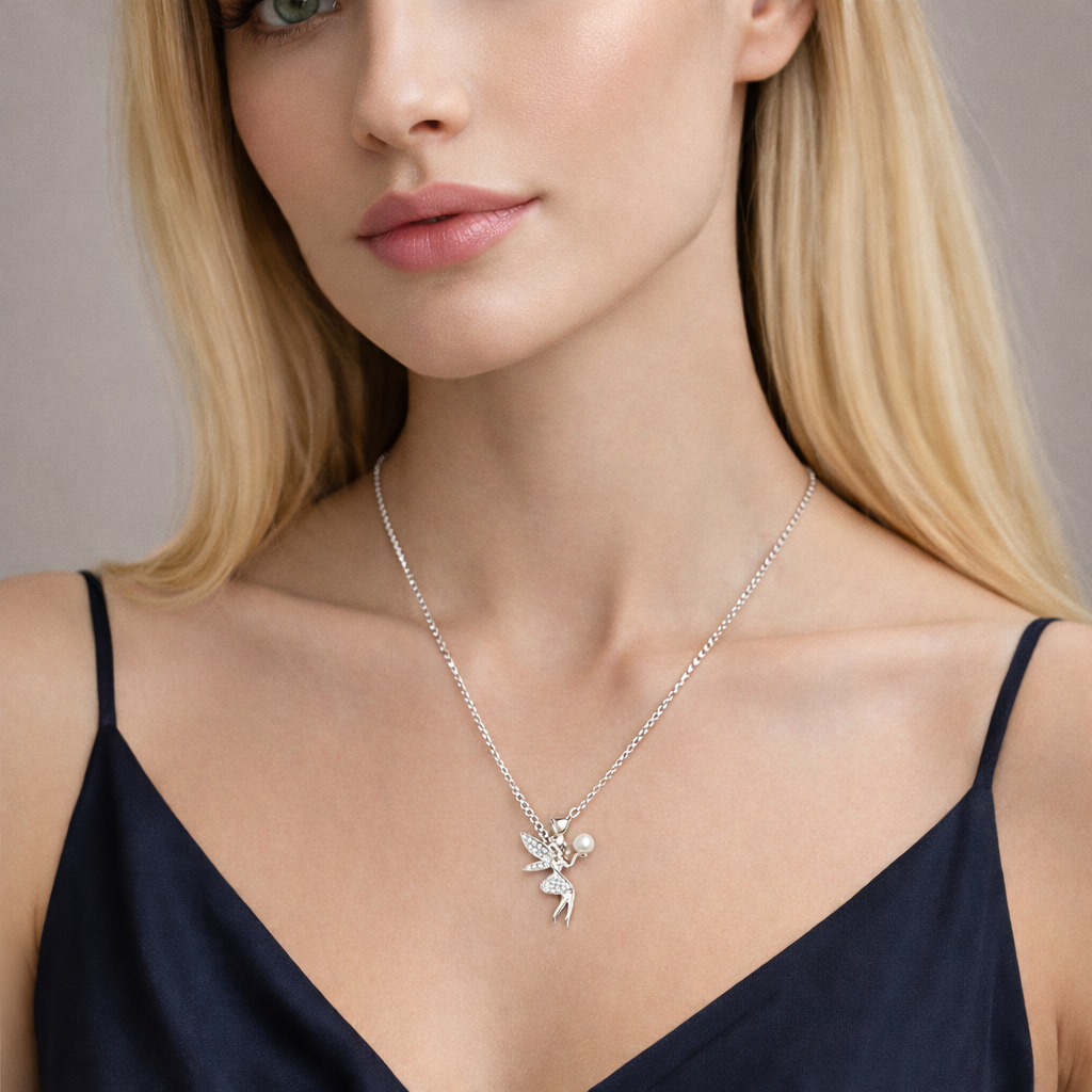 Enchanted Pearl Fairy Pendant