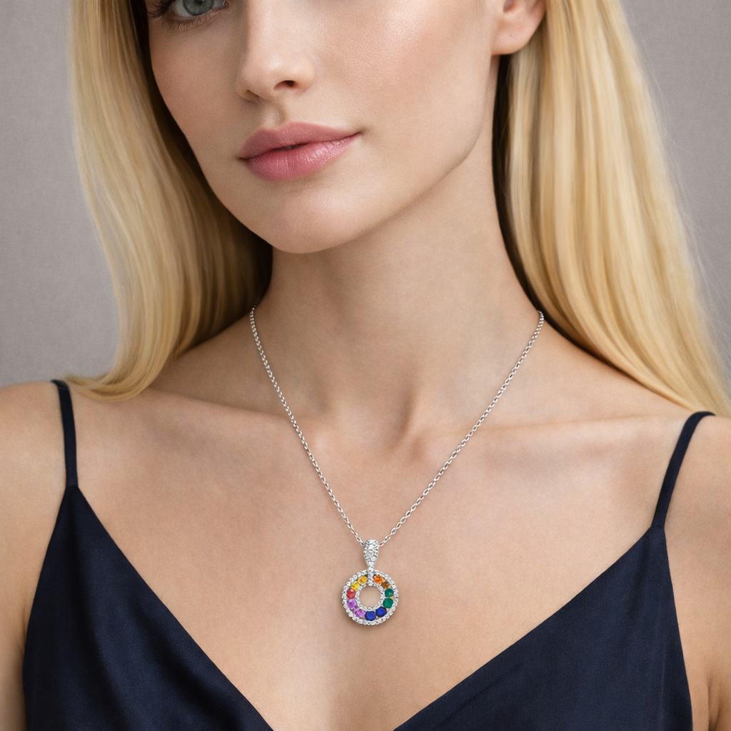 Aurora Spectrum Circle Pendant