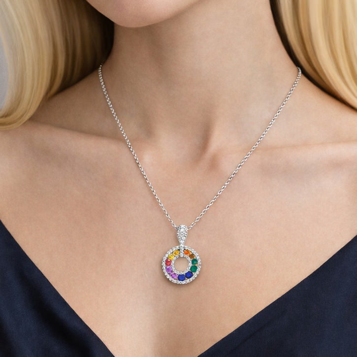 Aurora Spectrum Circle Pendant