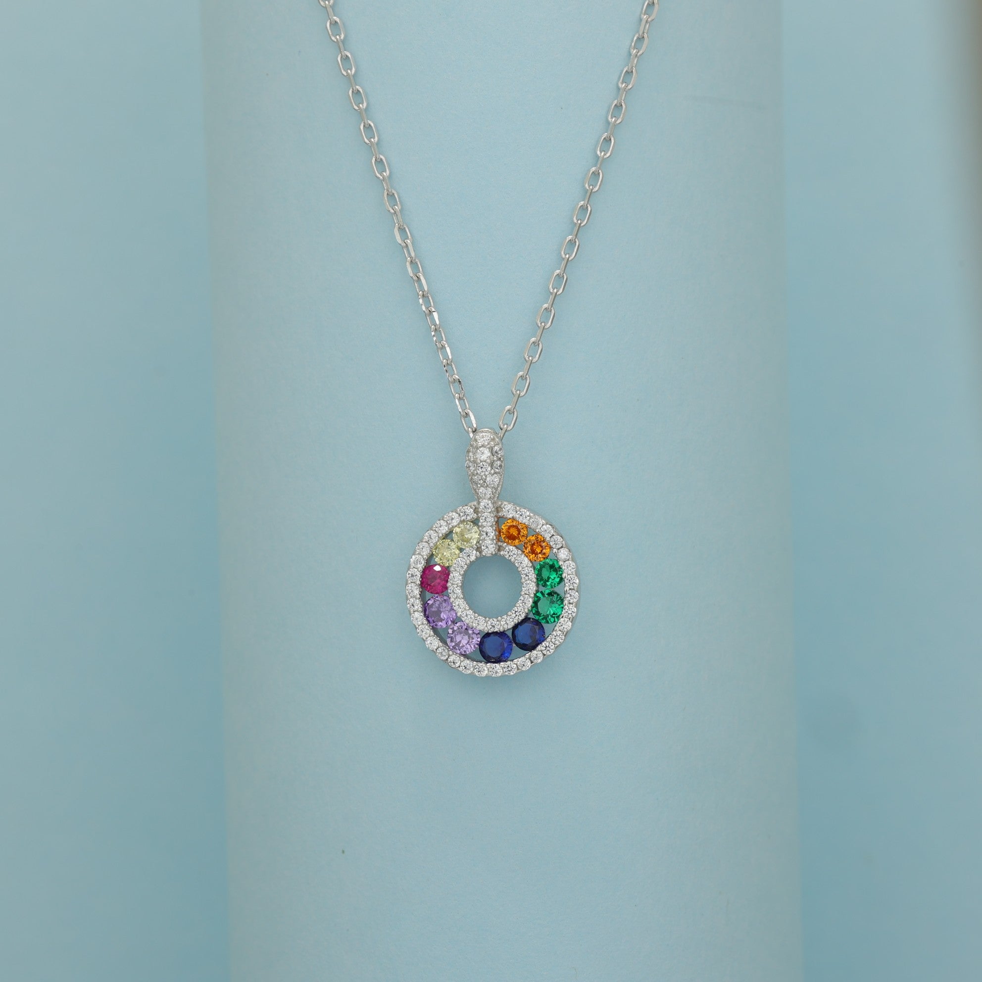 Aurora Spectrum Circle Pendant