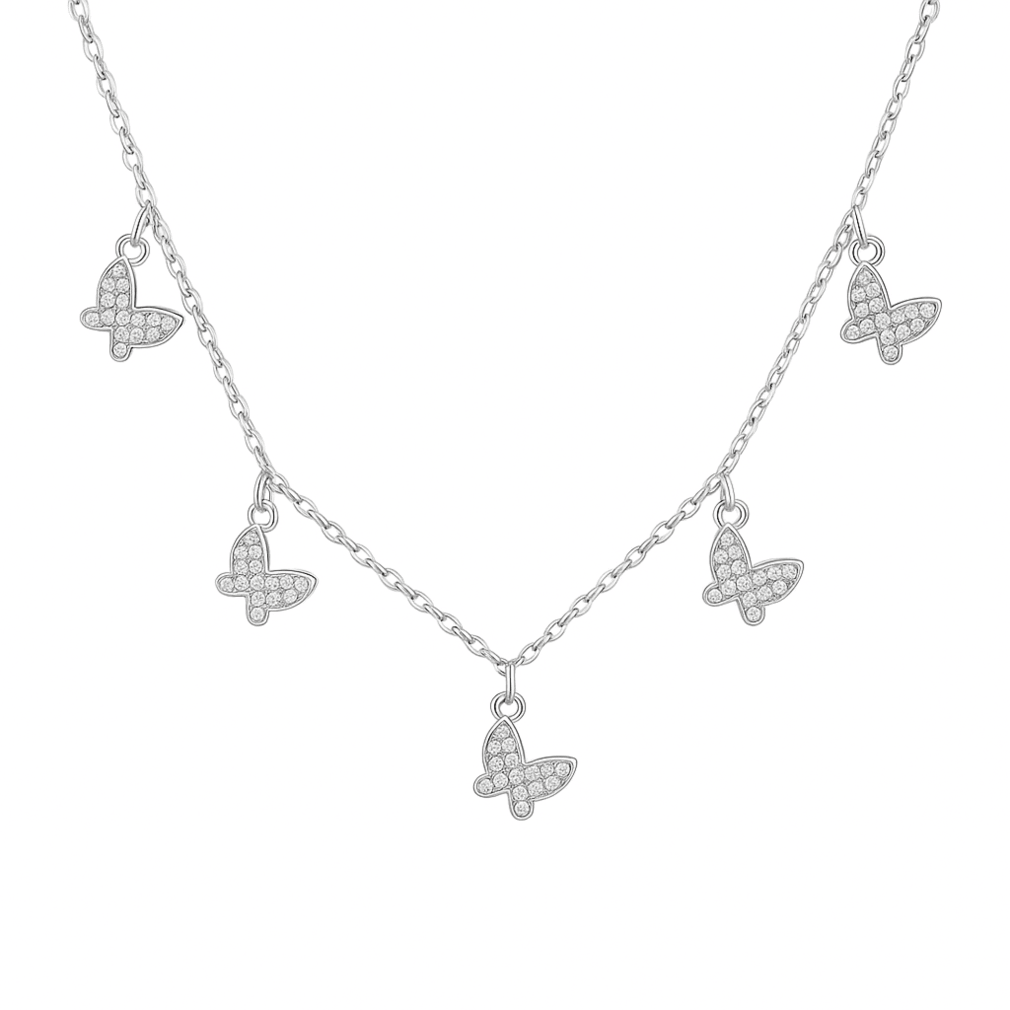 Silver Flutter Five Chain Pendant