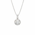 Luna Halo Solitaire Pendant