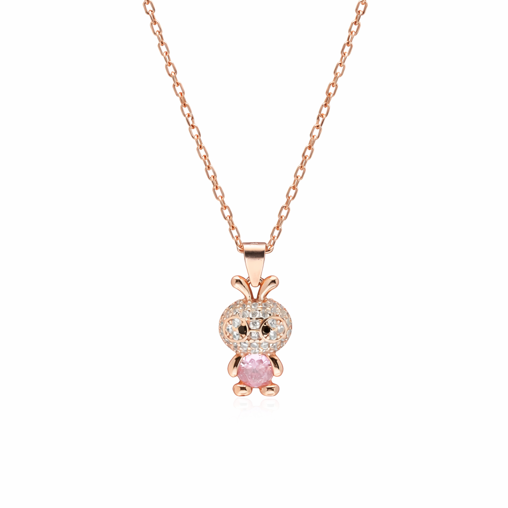 Rosé Bunny Sparkle Pendant
