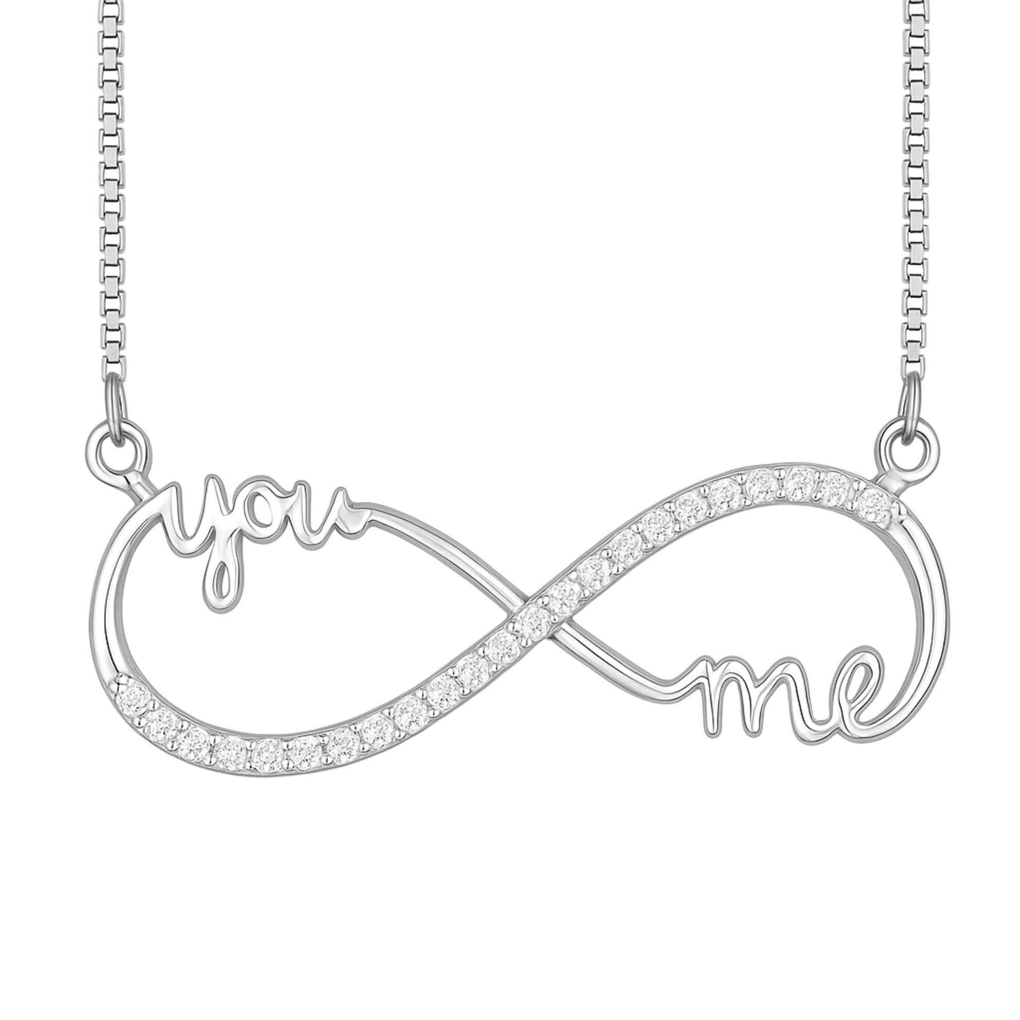 Silver Forever Us Infinity Chain Pendant