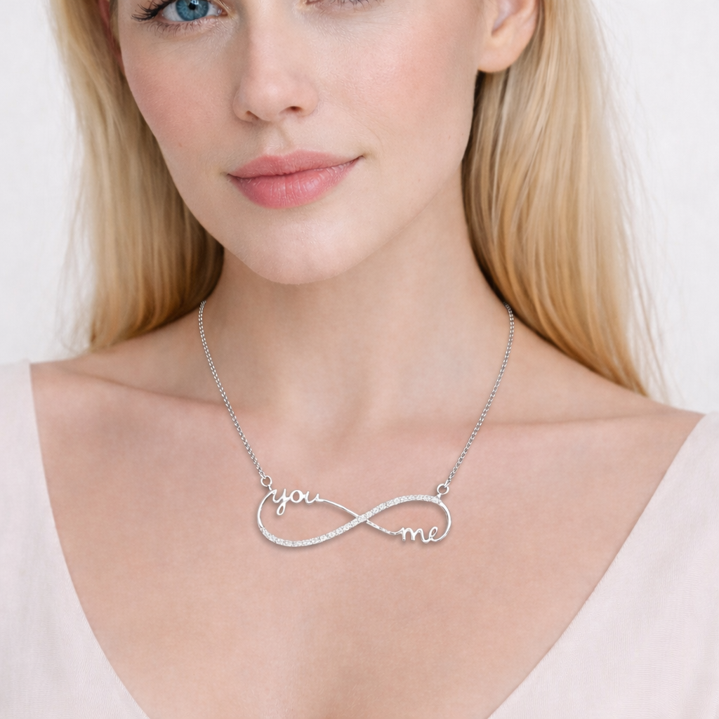 Silver Forever Us Infinity Chain Pendant