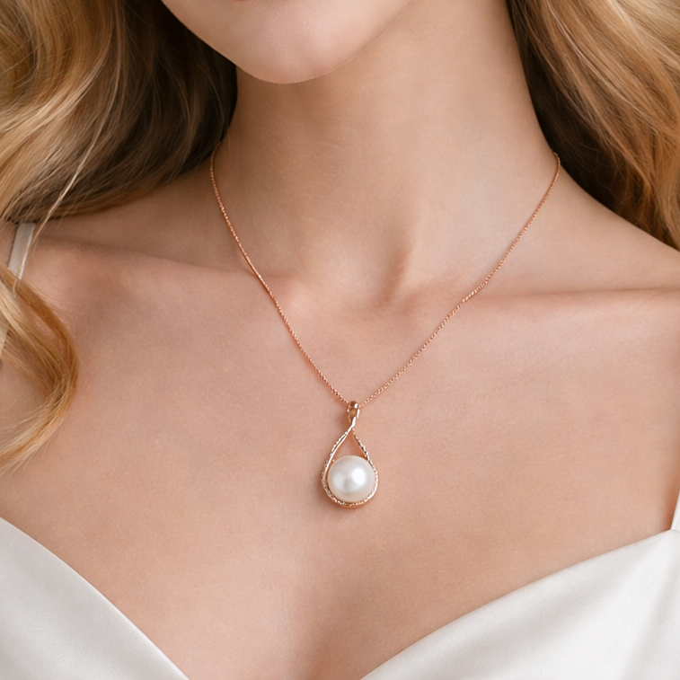 Rose Grace Pearl Pendant