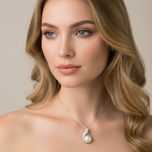 Serene Pearl Flame Pendant