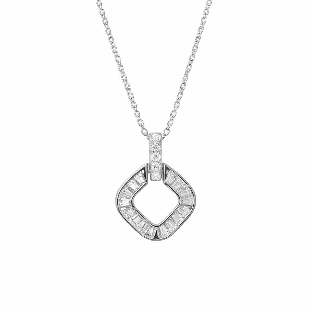 Radiant Frame Diamond Pendant