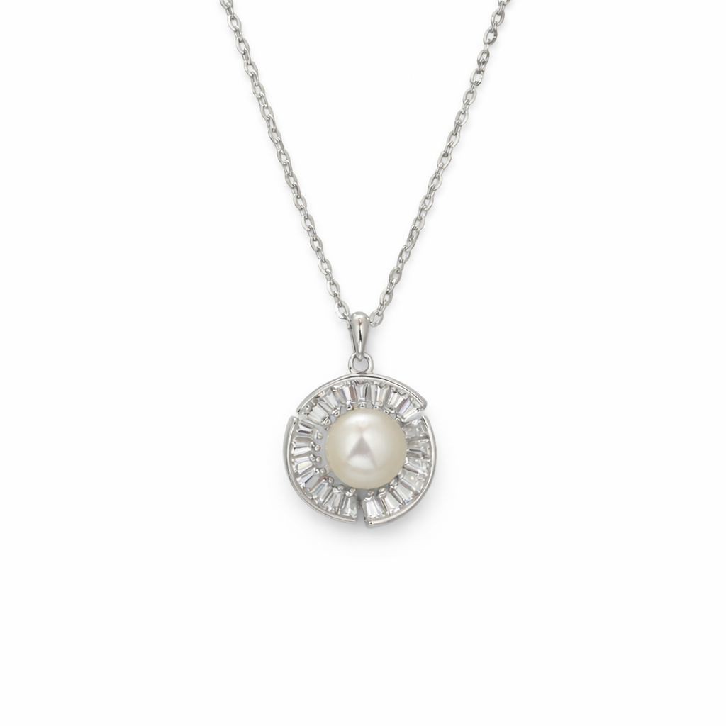 Pearl Radiance Halo Pendant