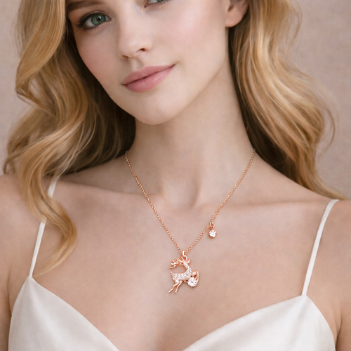Golden Starlight Deer Pendant
