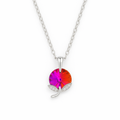 Silver Sunset Heart Chain Pendant