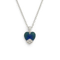 Silver Ocean Heart Chain Pendant