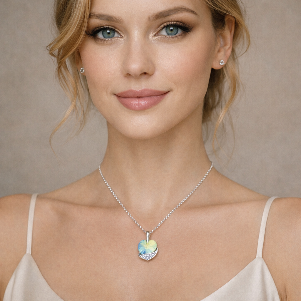Silver Verdessa Heart Chain Pendant